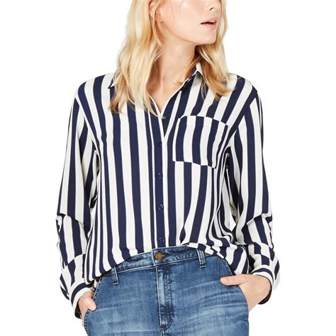 michael kors navy blue top with bell sleeves macys|Michael Kors Women's Blue Shirts & Tops .